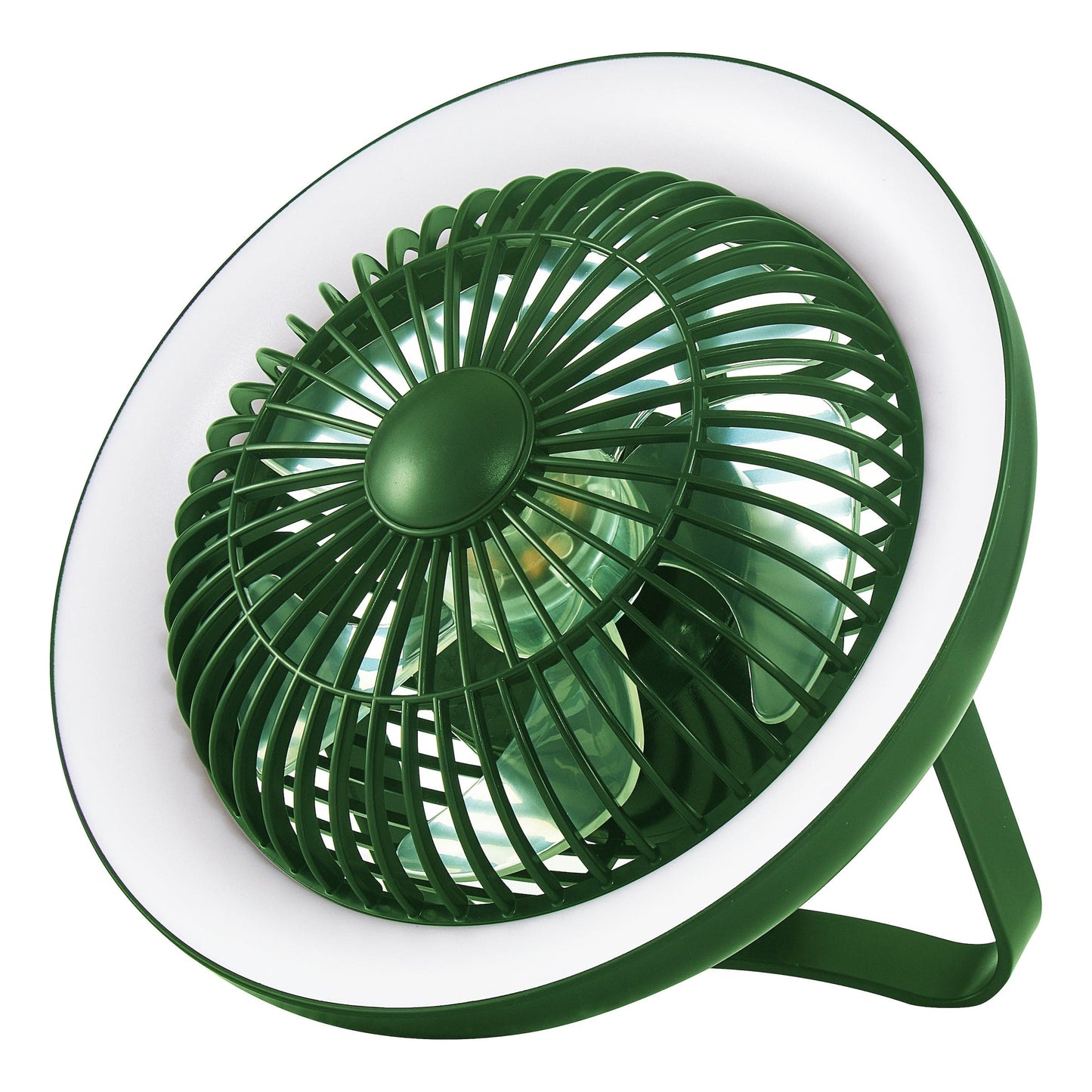 dar lighting Turbo Desk Fan With Lamp Green LED TUR4124