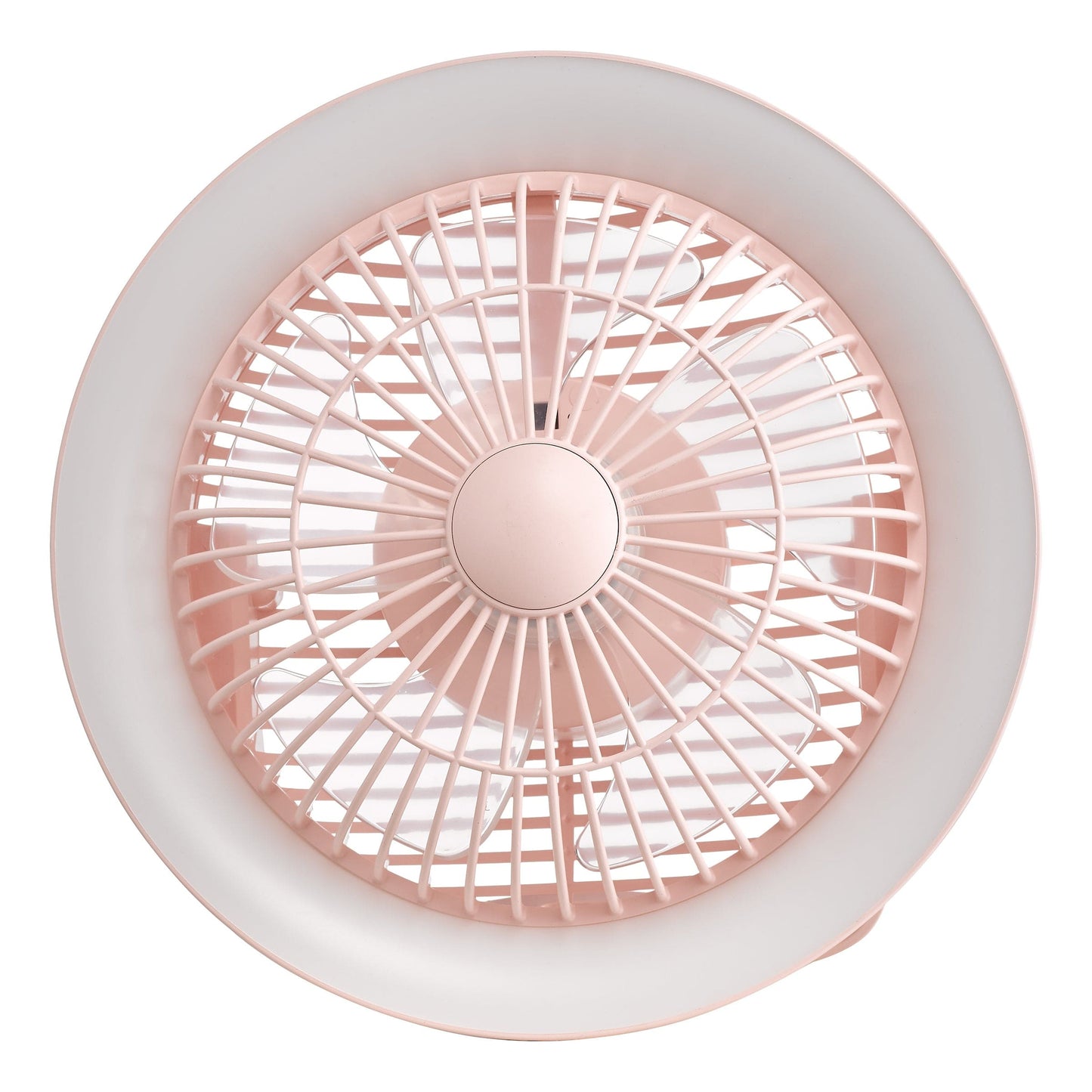 dar lighting Turbo Desk Fan With Lamp Pink LED TUR4103