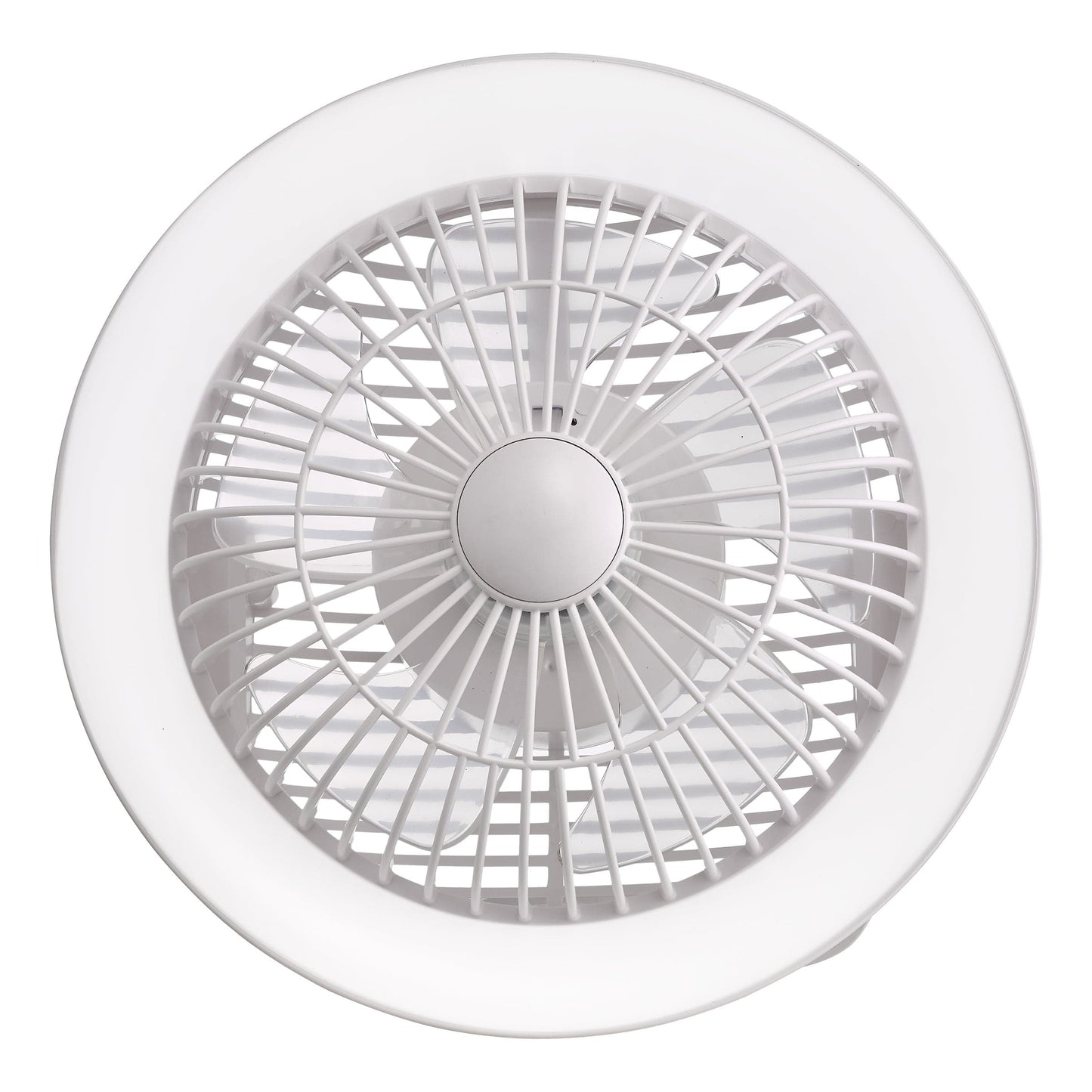 dar lighting Turbo Desk Fan With Lamp White LED TUR412