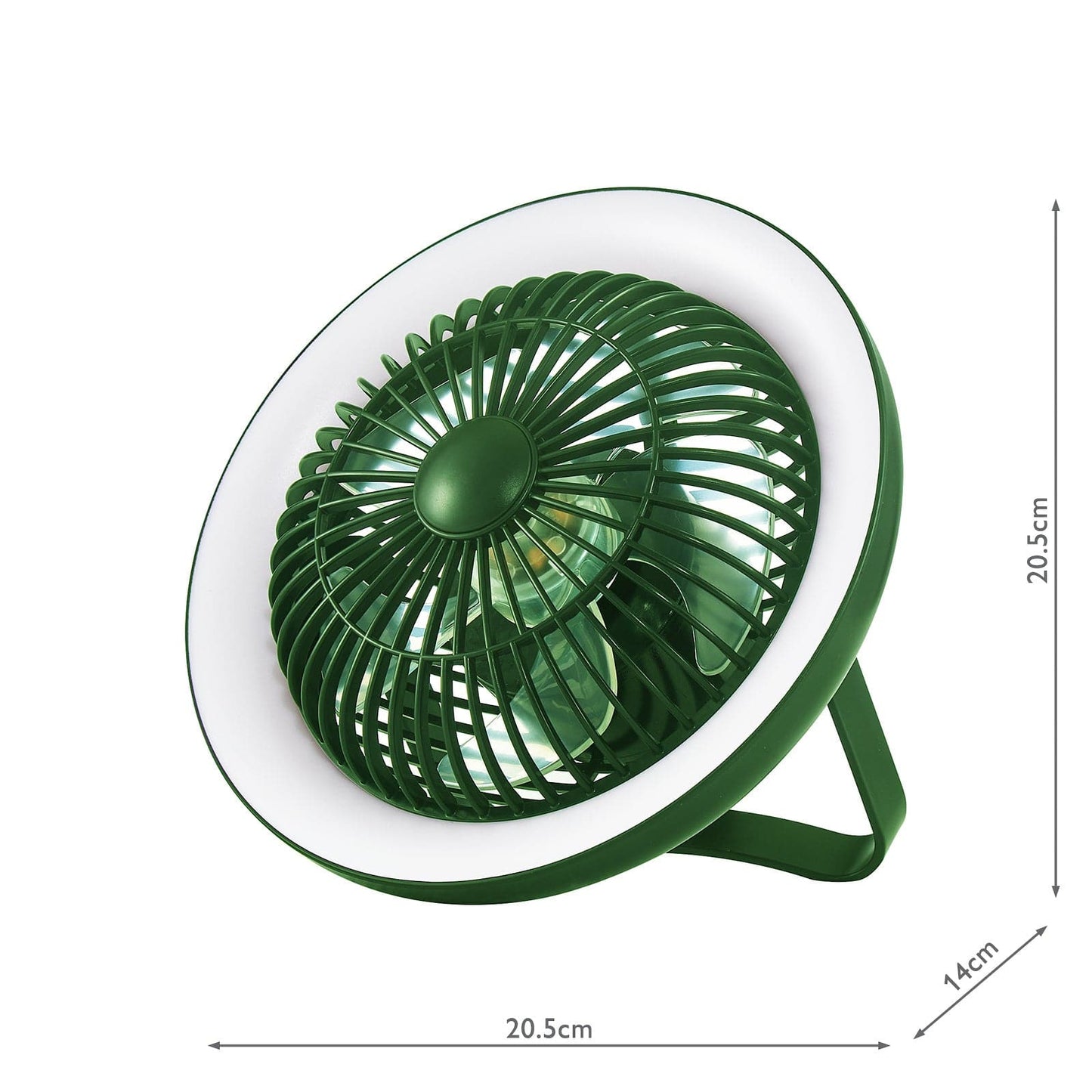 dar lighting Turbo Desk Fan With Lamp White LED TUR412