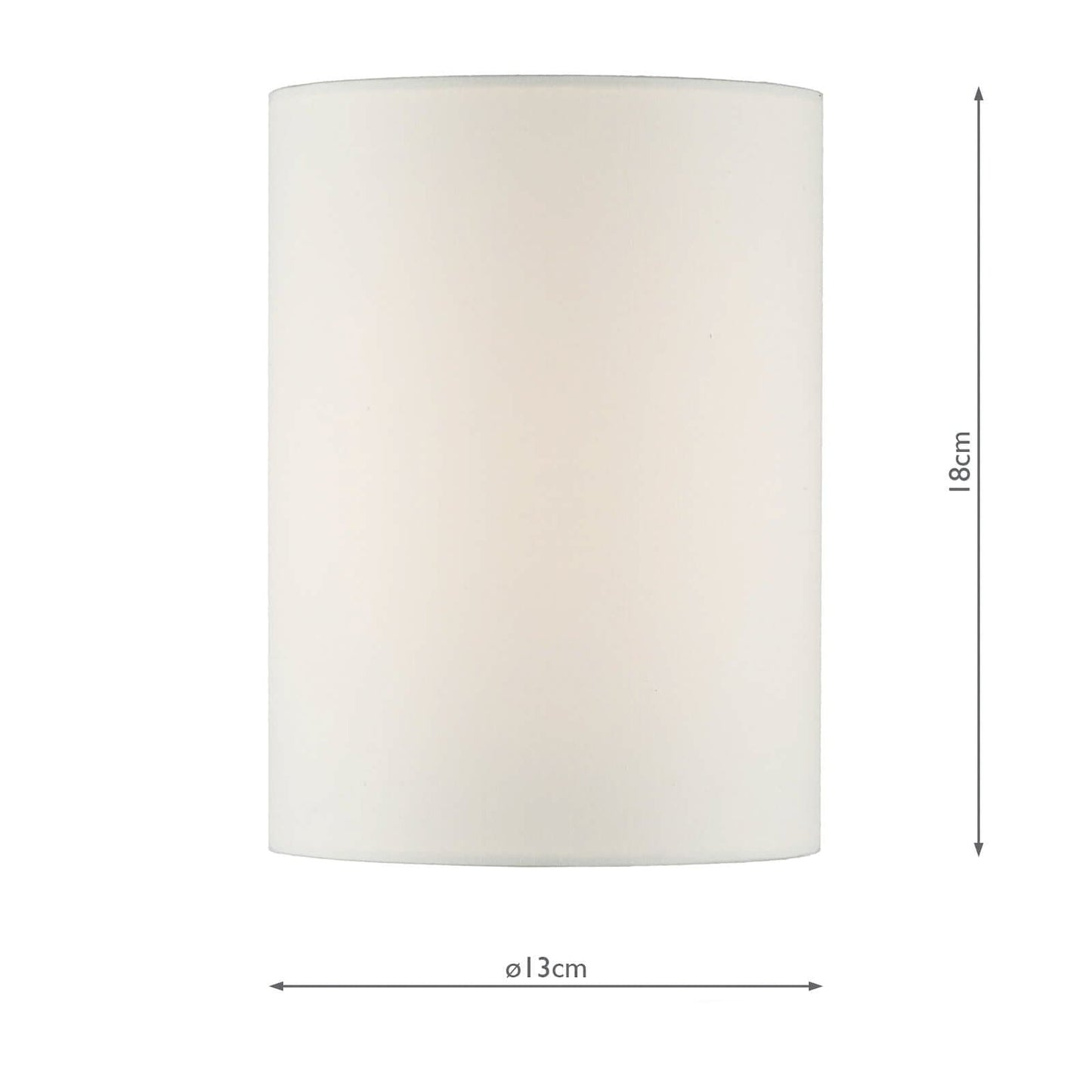 dar lighting Tuscan Ivory Cotton Cylinder Shade 13cm S1061