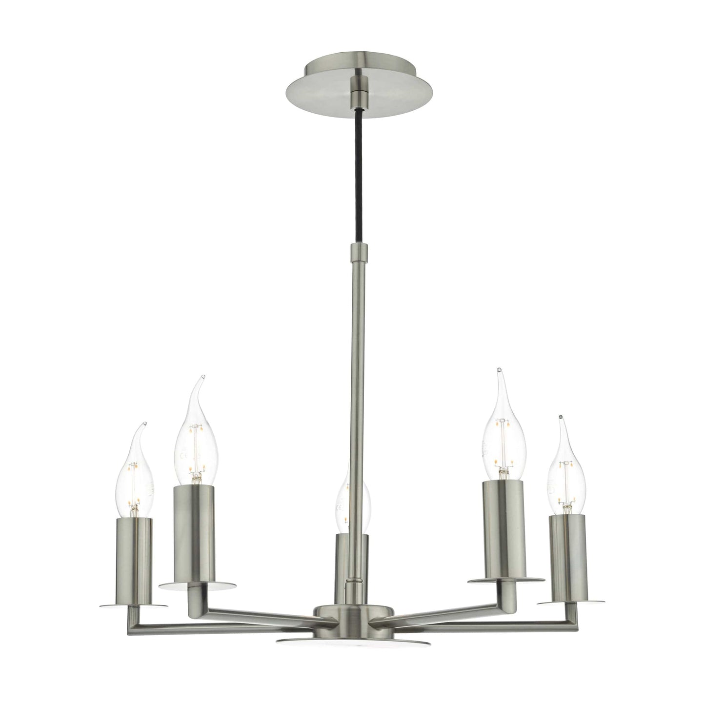 dar lighting Tyler 5lt Pendant Satin Nickel Fitting Only TYL0538