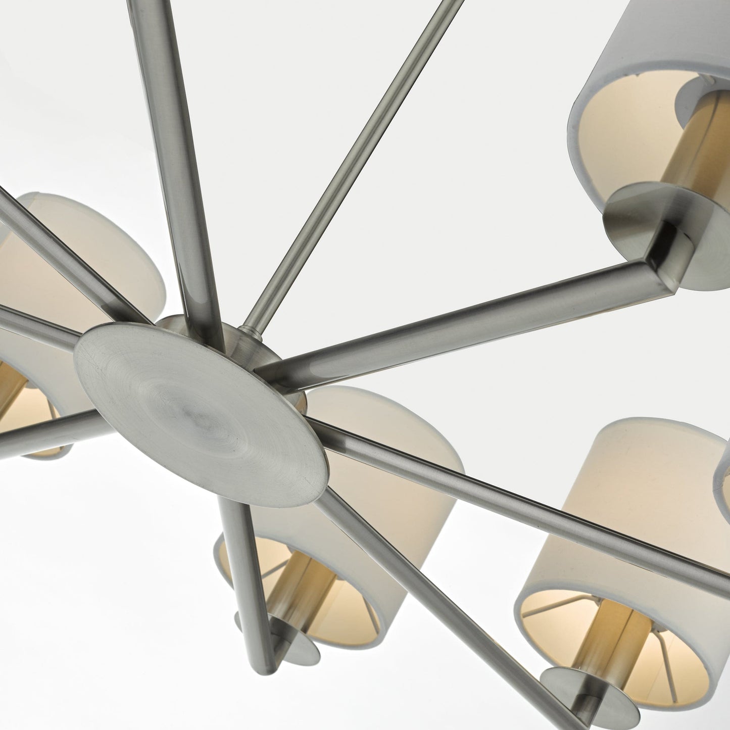 dar lighting Tyler 8lt Pendant Satin Nickel Fitting Only TYL0838