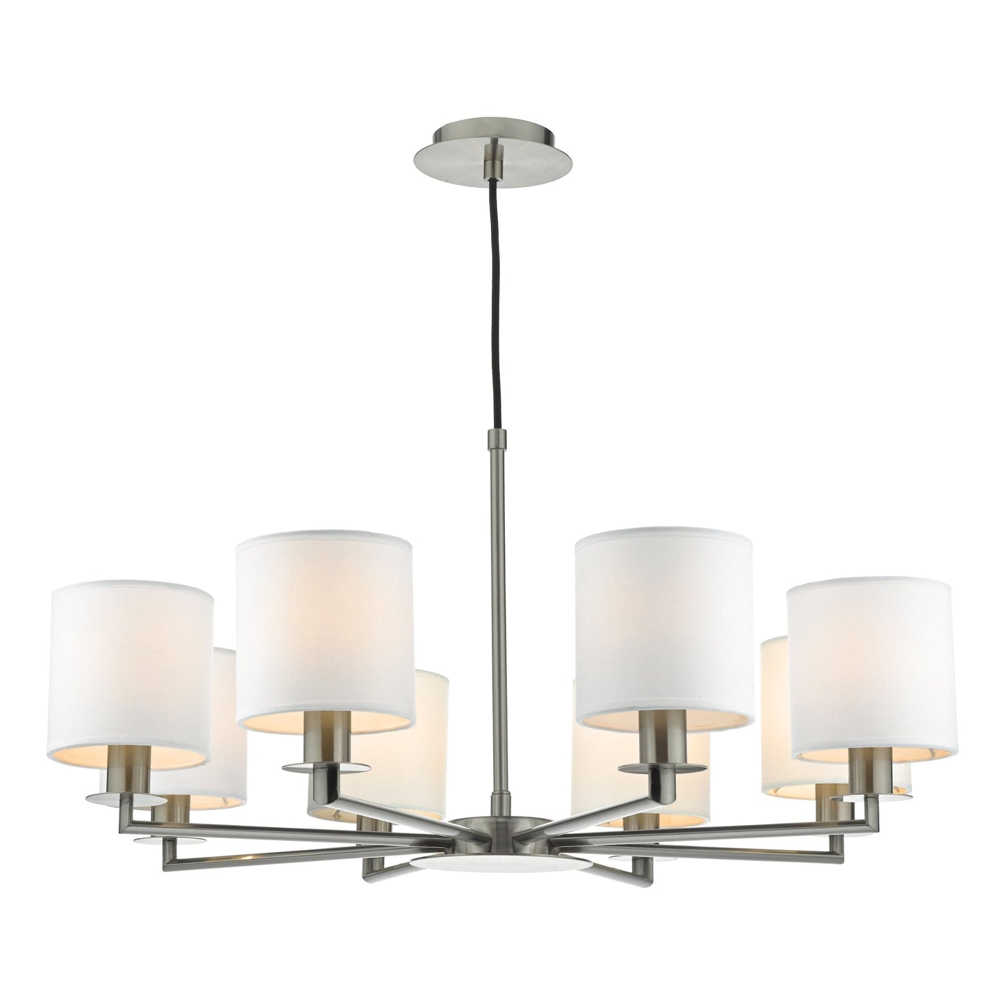 dar lighting Tyler 8lt Pendant Satin Nickel Fitting Only TYL0838