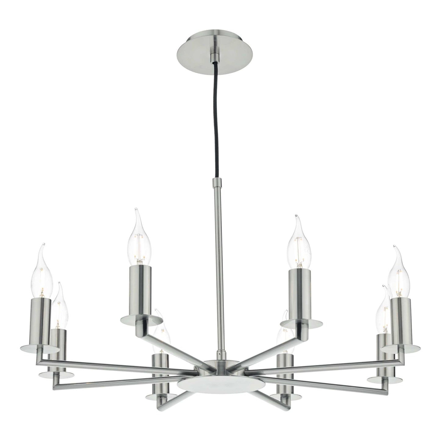 dar lighting Tyler 8lt Pendant Satin Nickel Fitting Only TYL0838