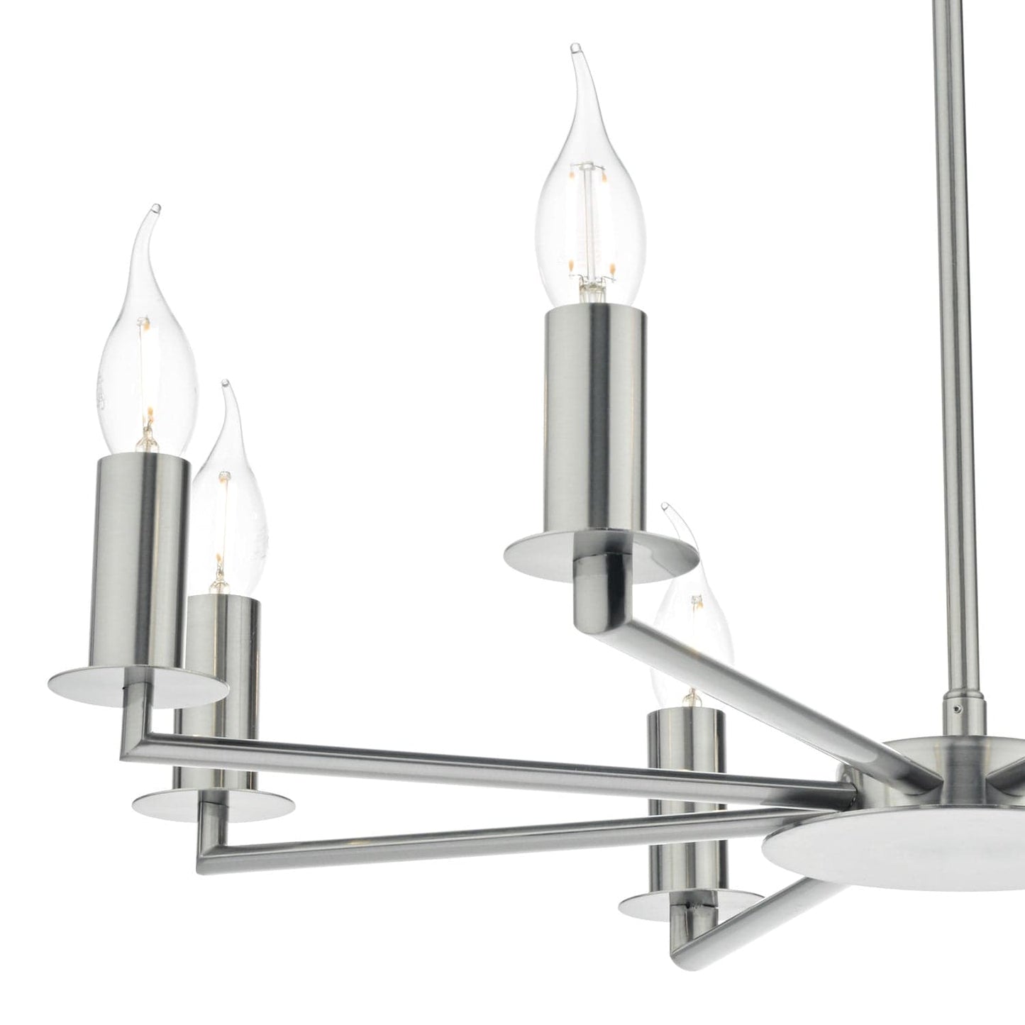 dar lighting Tyler 8lt Pendant Satin Nickel Fitting Only TYL0838