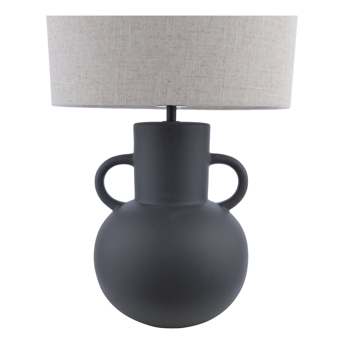 dar lighting Urn Ceramic Table Lamp Black With Shade URN4222