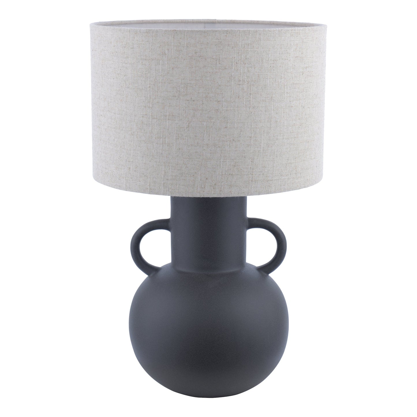 dar lighting Urn Ceramic Table Lamp Black With Shade URN4222