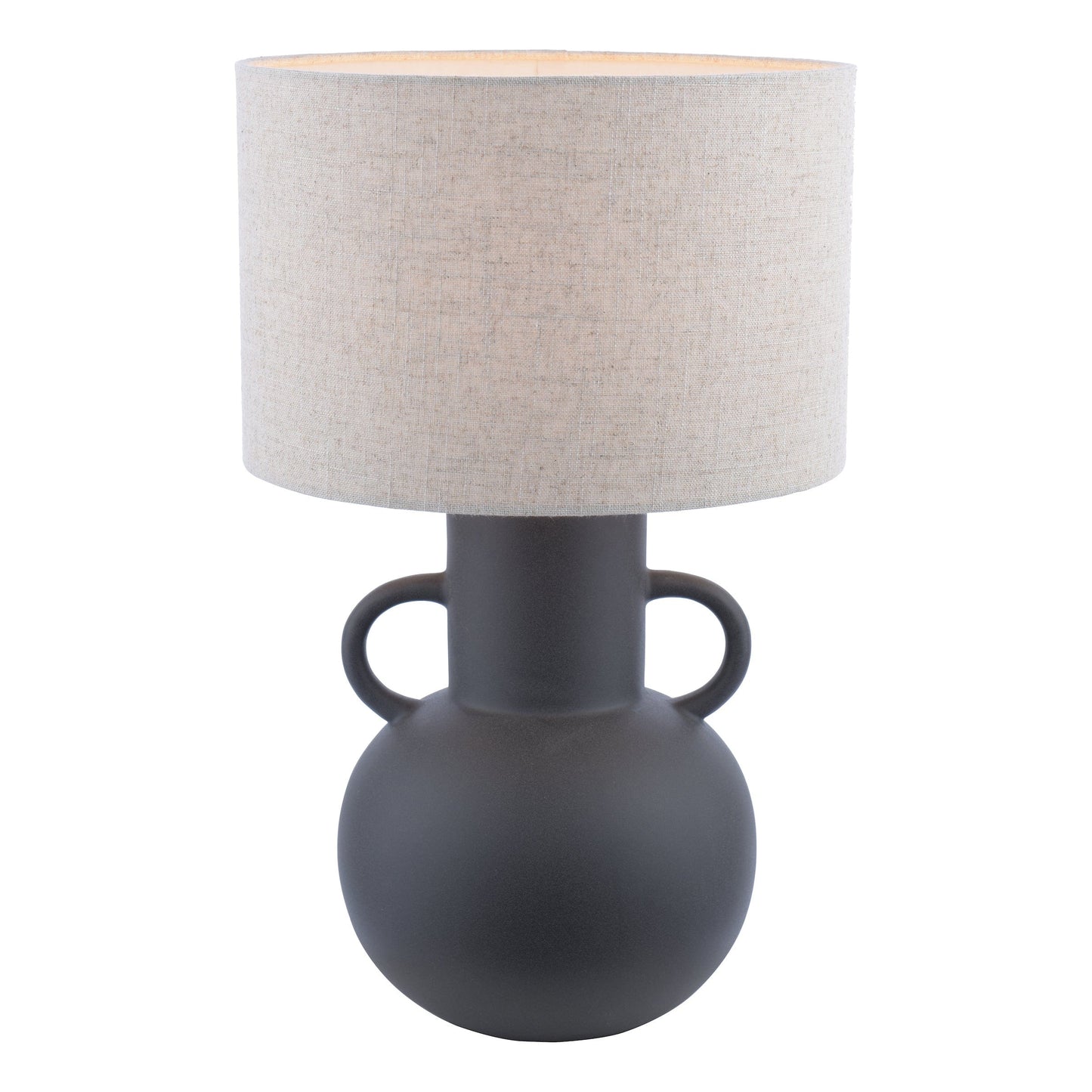 dar lighting Urn Ceramic Table Lamp Black With Shade URN4222