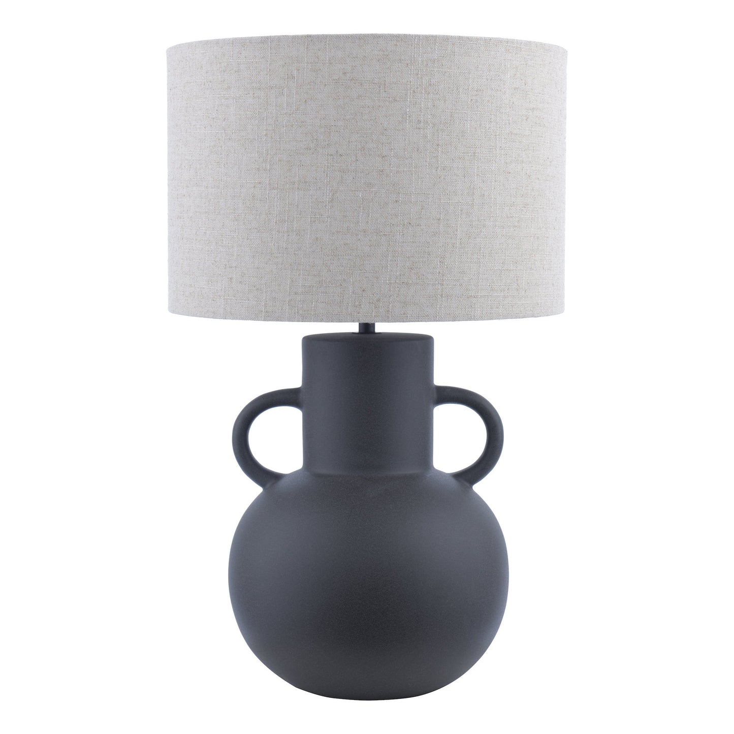 dar lighting Urn Ceramic Table Lamp Black With Shade URN4222