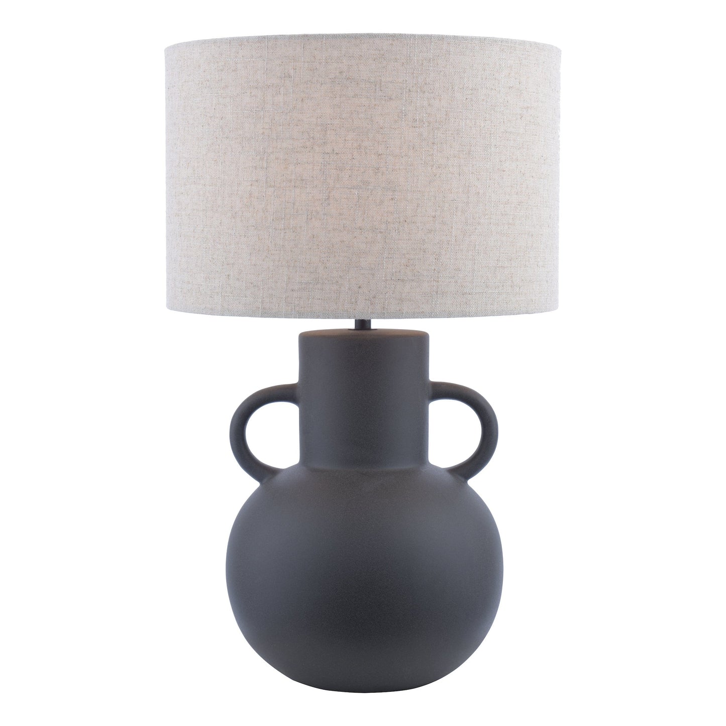 dar lighting Urn Ceramic Table Lamp Black With Shade URN4222
