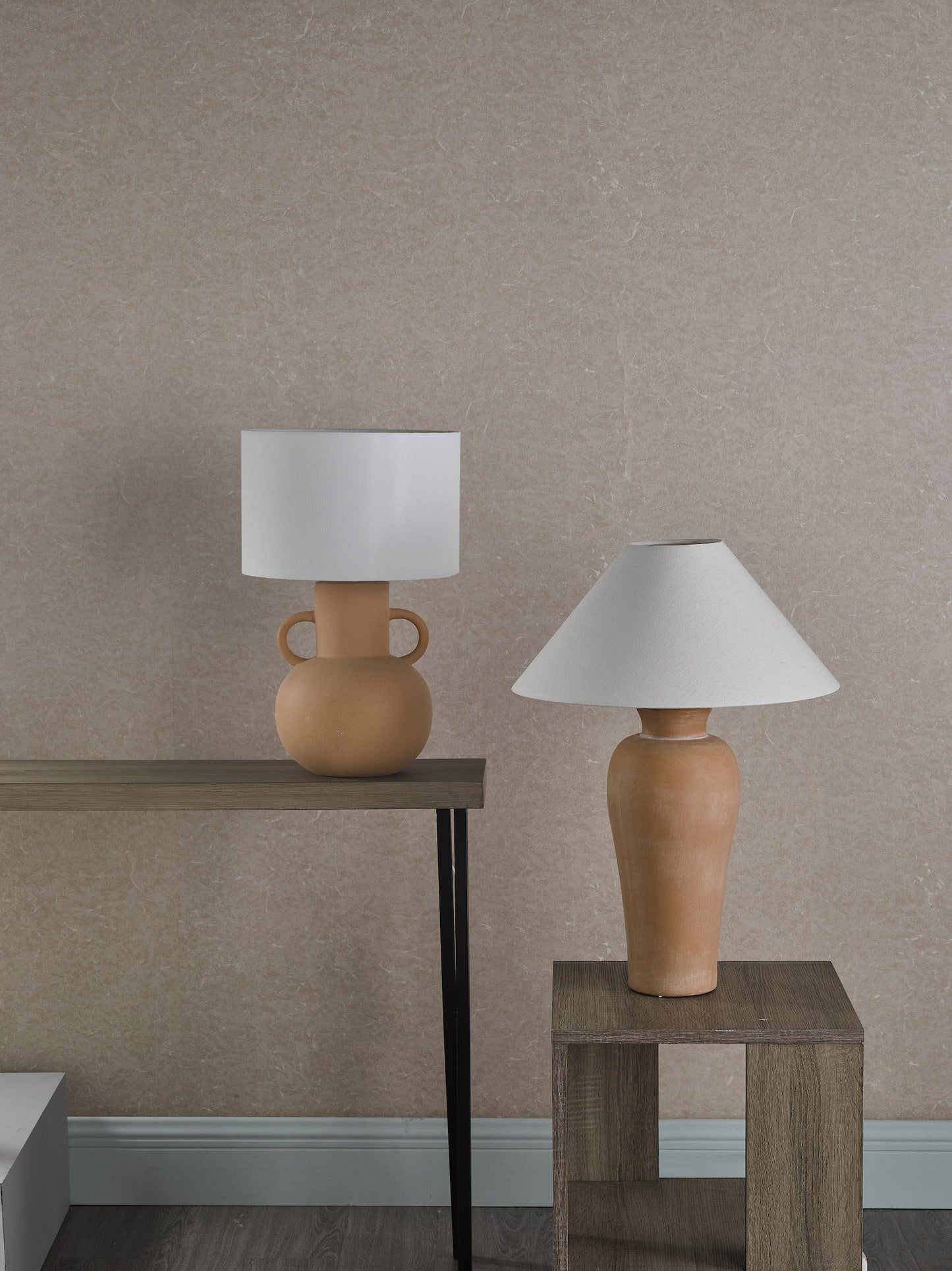 dar lighting Urn Ceramic Table Lamp Terracotta With Shade URN4211