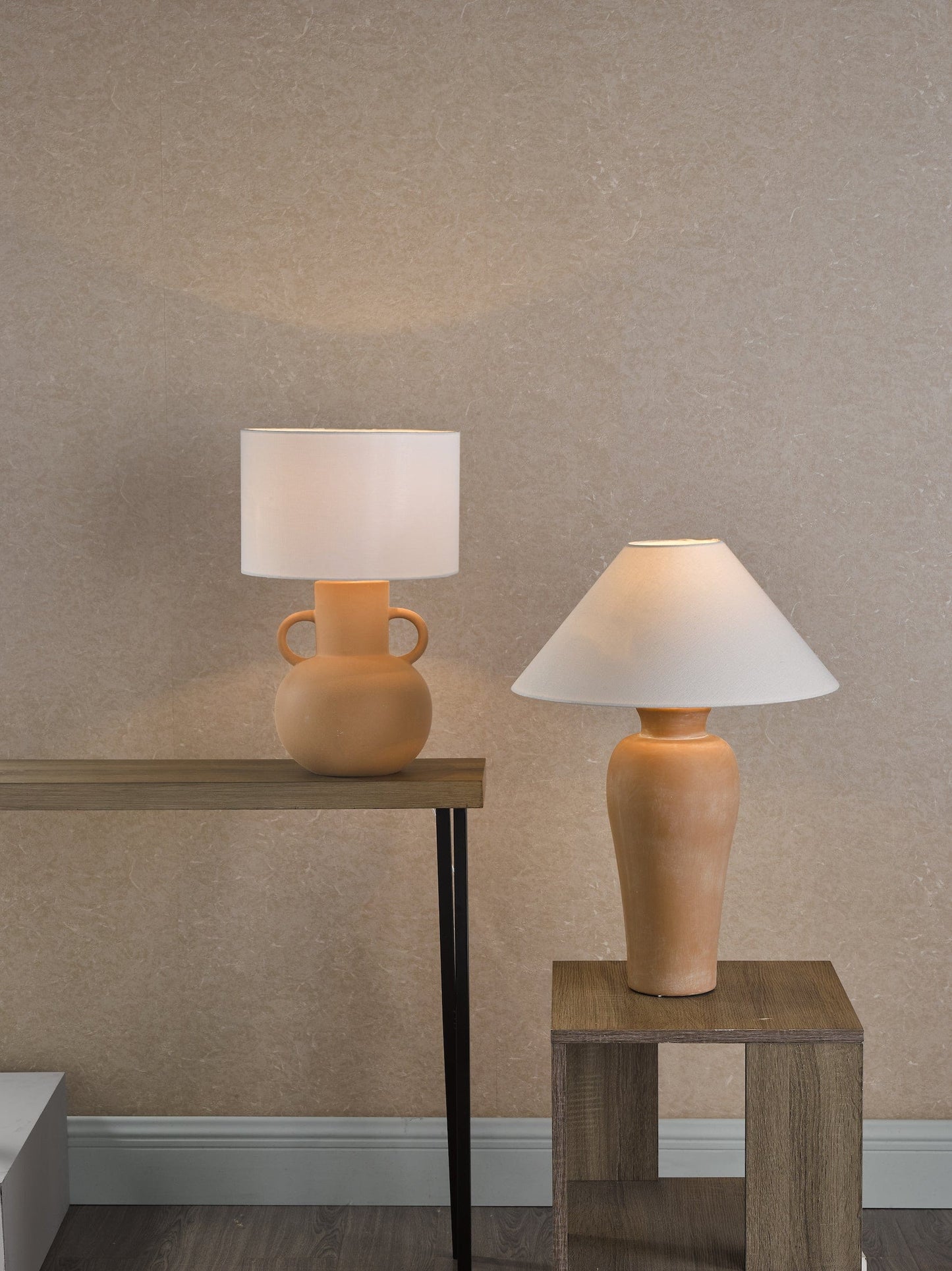 dar lighting Urn Ceramic Table Lamp Terracotta With Shade URN4211