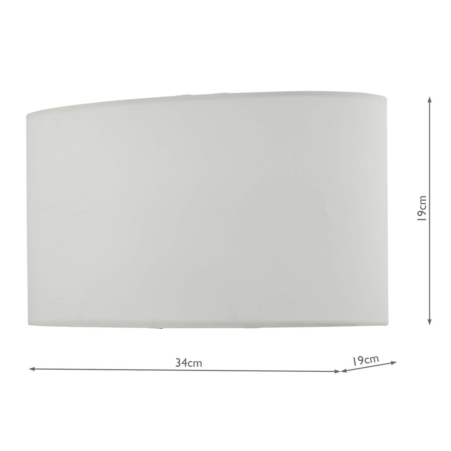 dar lighting Utara Ivory Faux Silk Oval Shade 34cm UTA1315