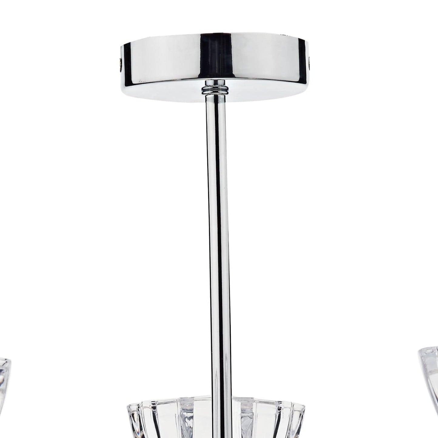 dar lighting Vito 3 Light Semi Flush Polished Chrome VIT0350