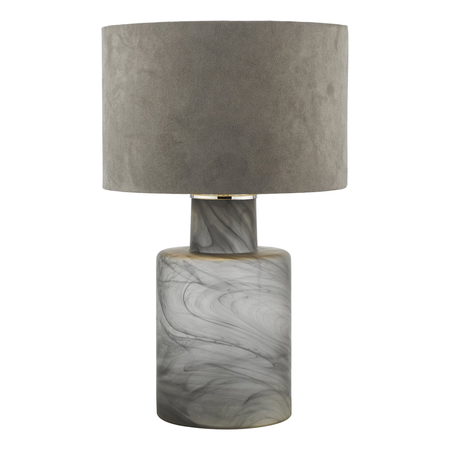 dar lighting Wanda Table Lamp Smoked Glass With Shade WAN4210