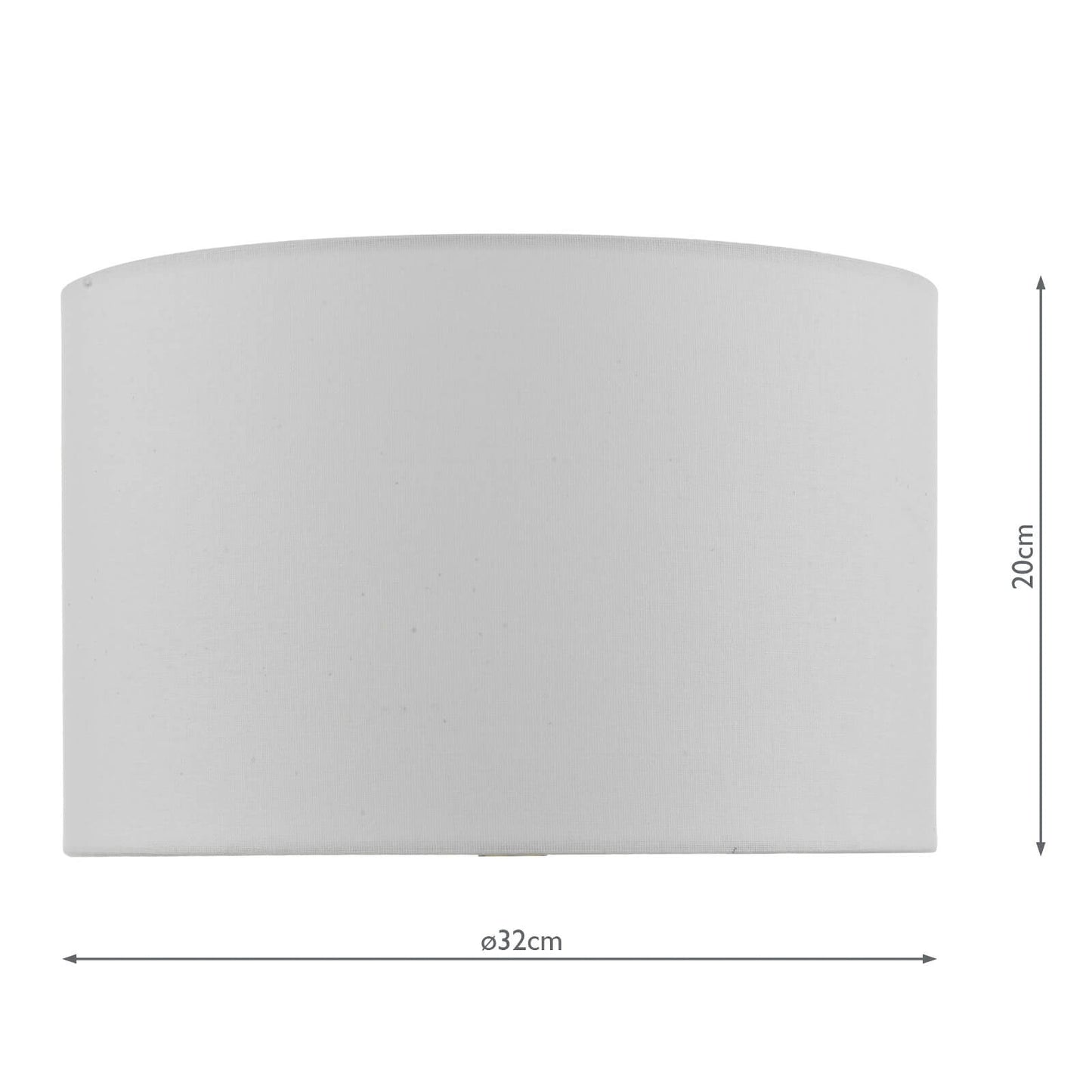 dar lighting Weylin White Faux Silk Drum Shade 32cm WEY132
