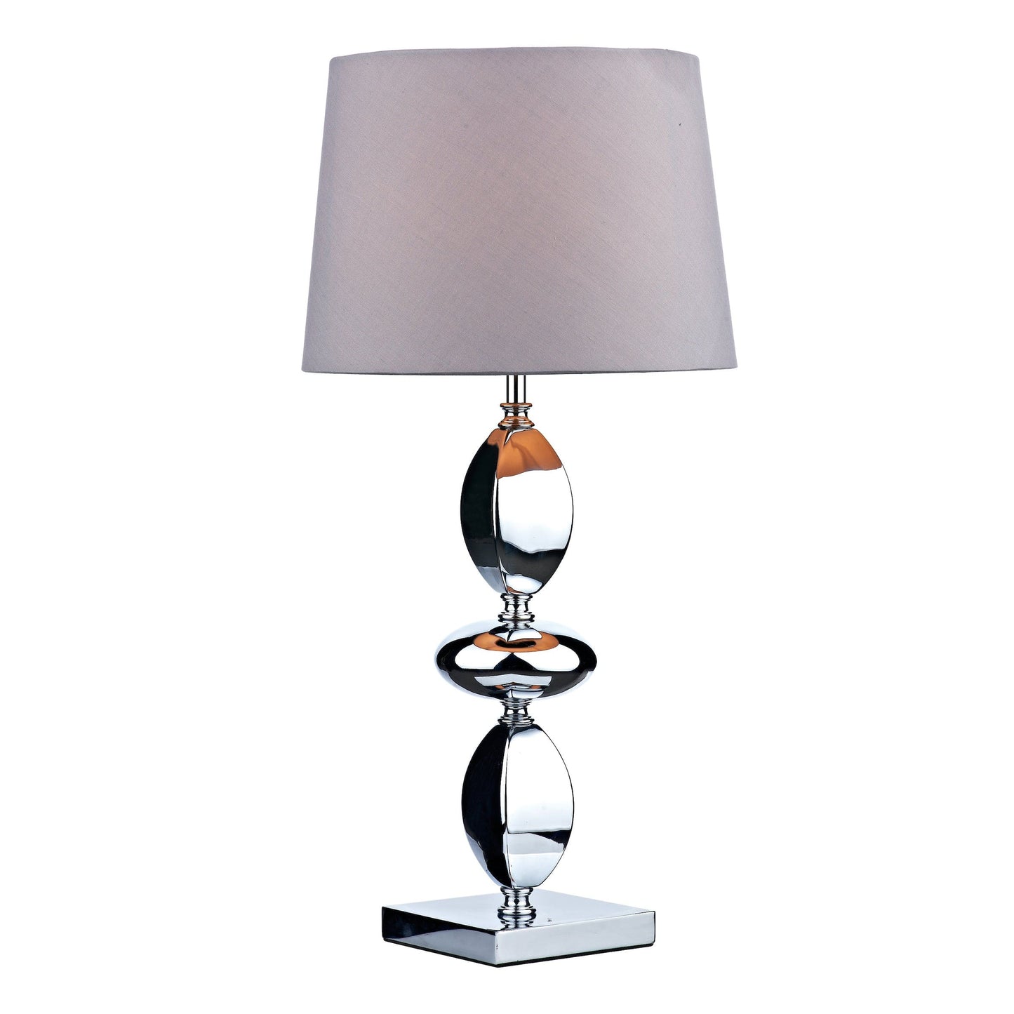 dar lighting Wickford Table Lamp Polished Chrome With Shade WIC4250