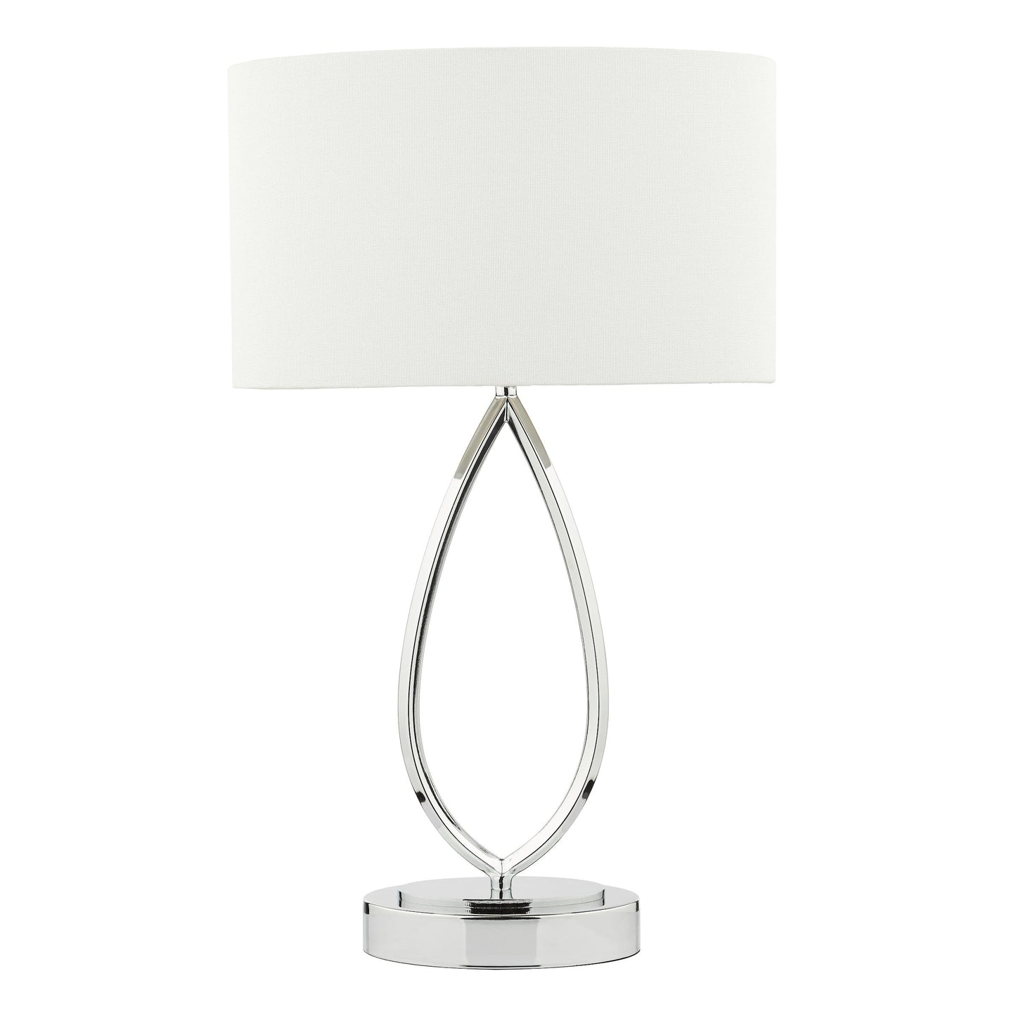 dar lighting Wyatt Touch Table Lamp Polished Chrome With Shade WYA4250