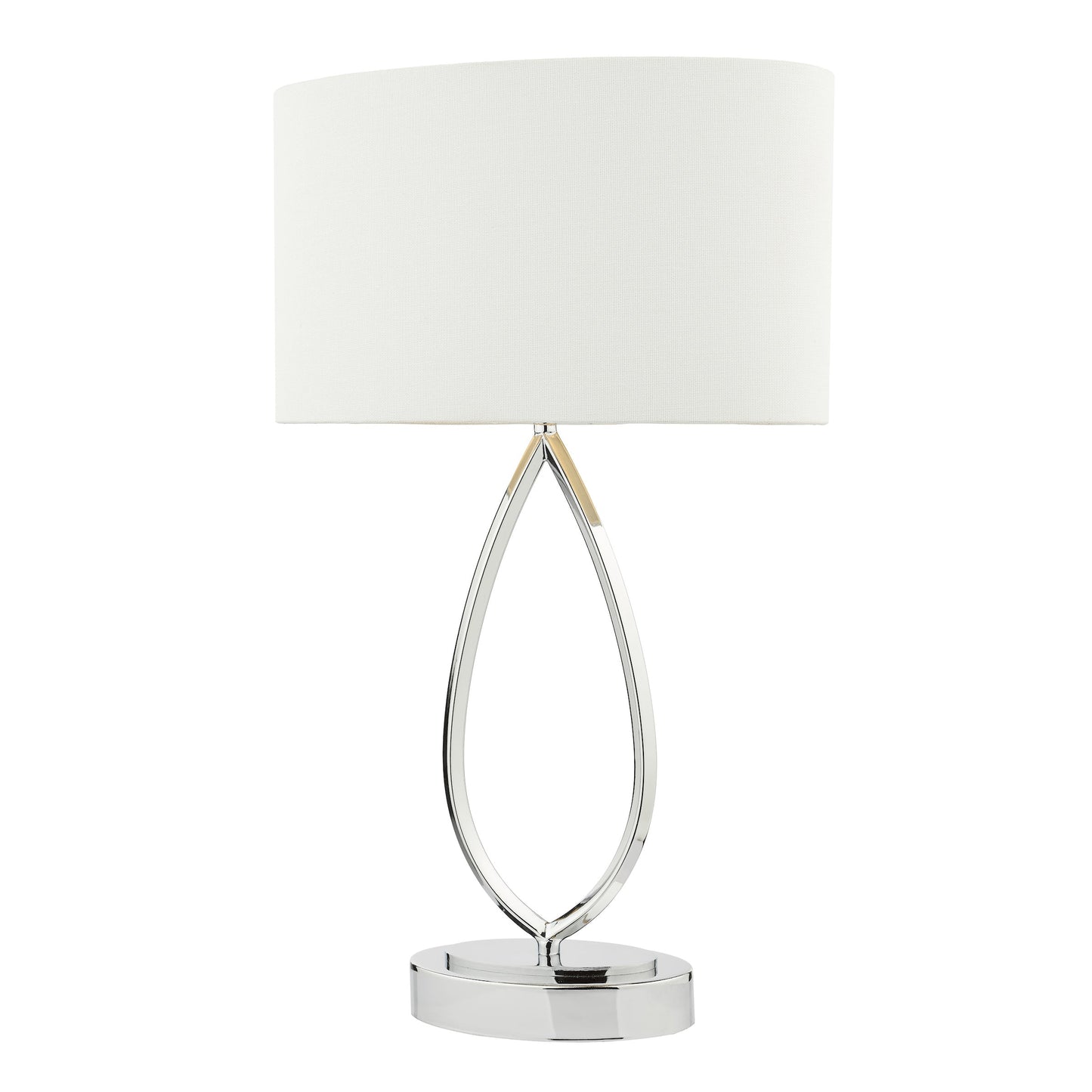dar lighting Wyatt Touch Table Lamp Polished Chrome With Shade WYA4250