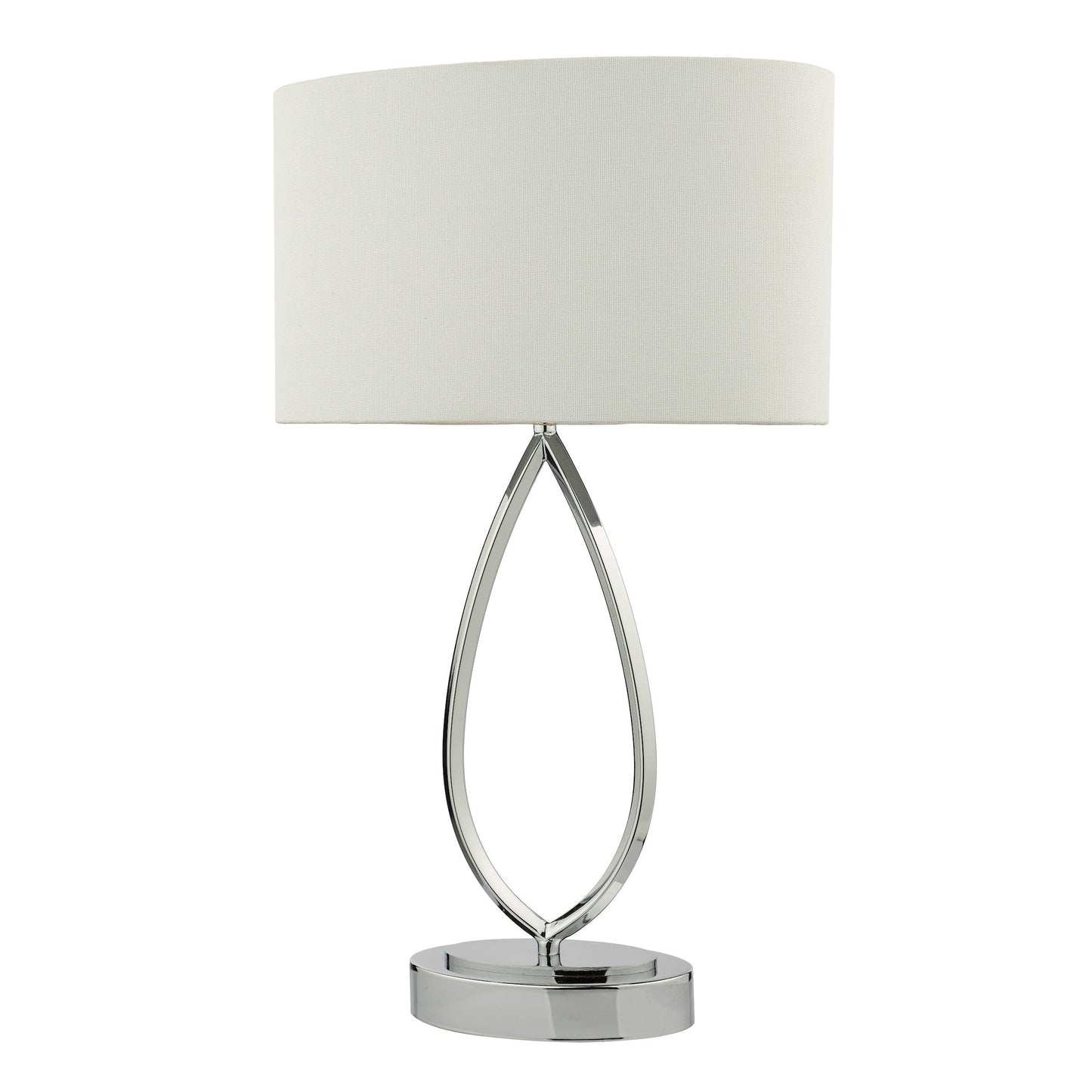 dar lighting Wyatt Touch Table Lamp Polished Chrome With Shade WYA4250