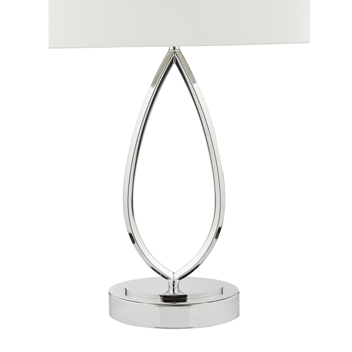 dar lighting Wyatt Touch Table Lamp Polished Chrome With Shade WYA4250