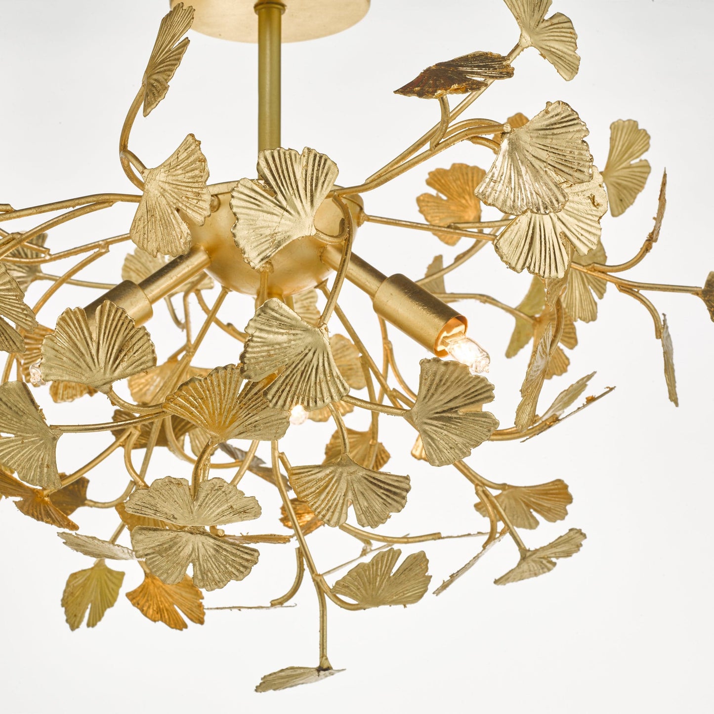 dar lighting Yadira 4 Light Semi Flush Gold Leaf YAD0435