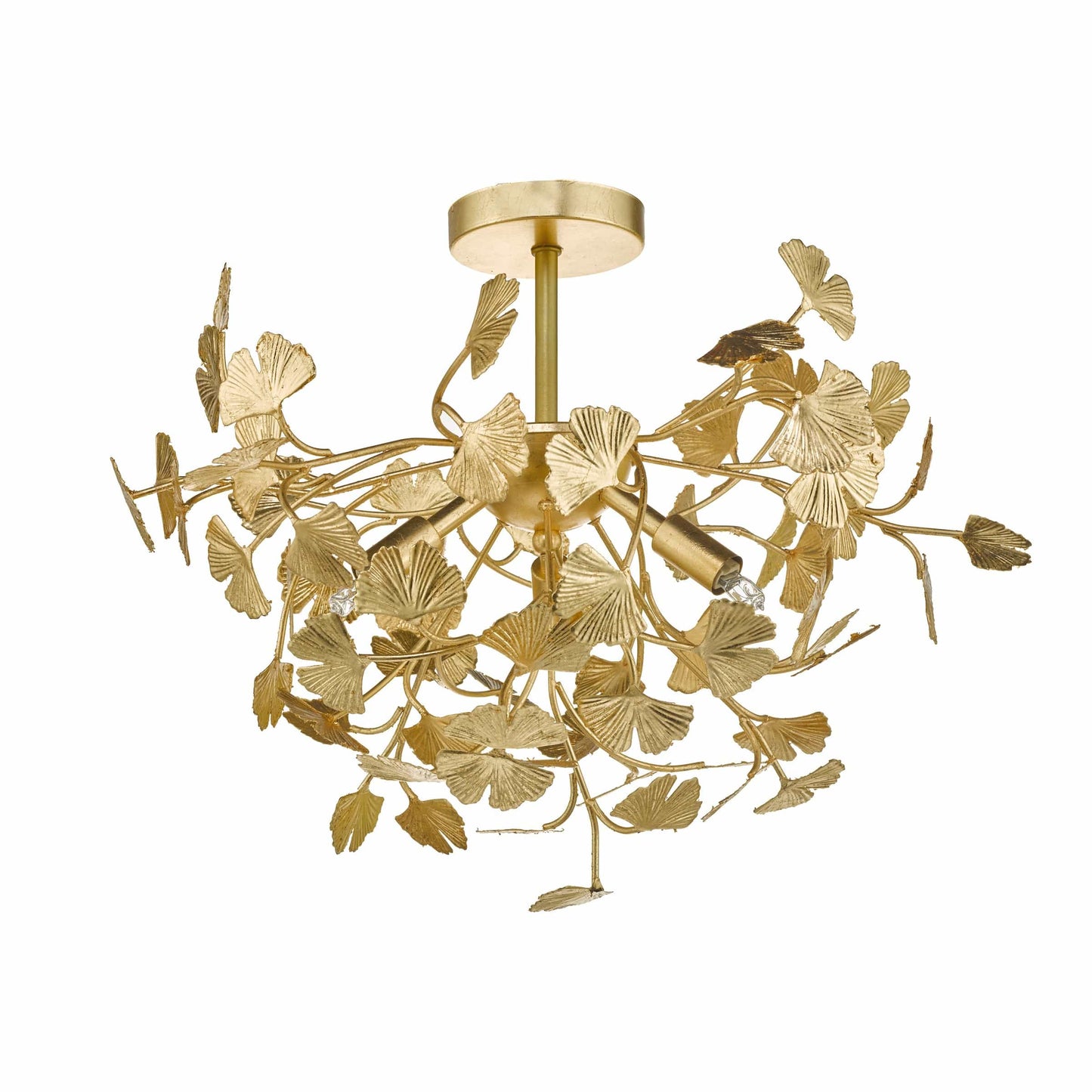 dar lighting Yadira 4 Light Semi Flush Gold Leaf YAD0435