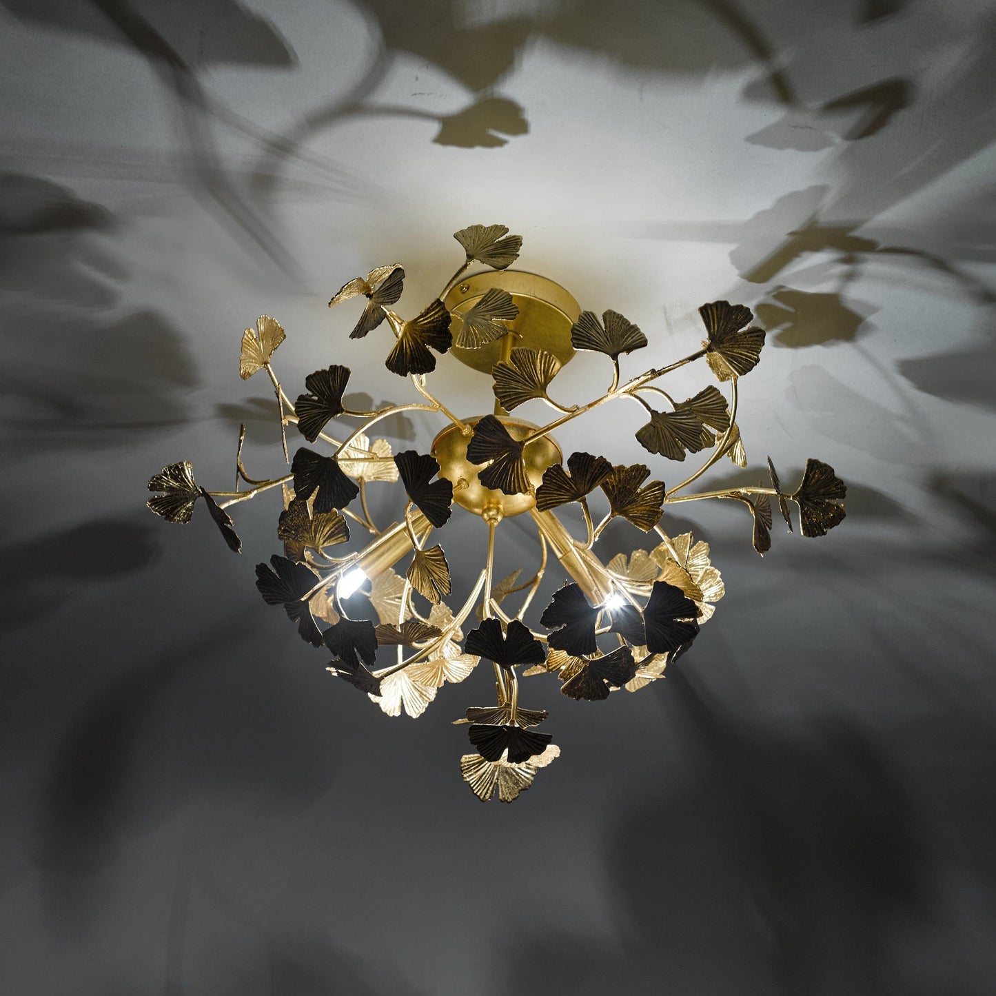 dar lighting Yadira 4 Light Semi Flush Gold Leaf YAD0435