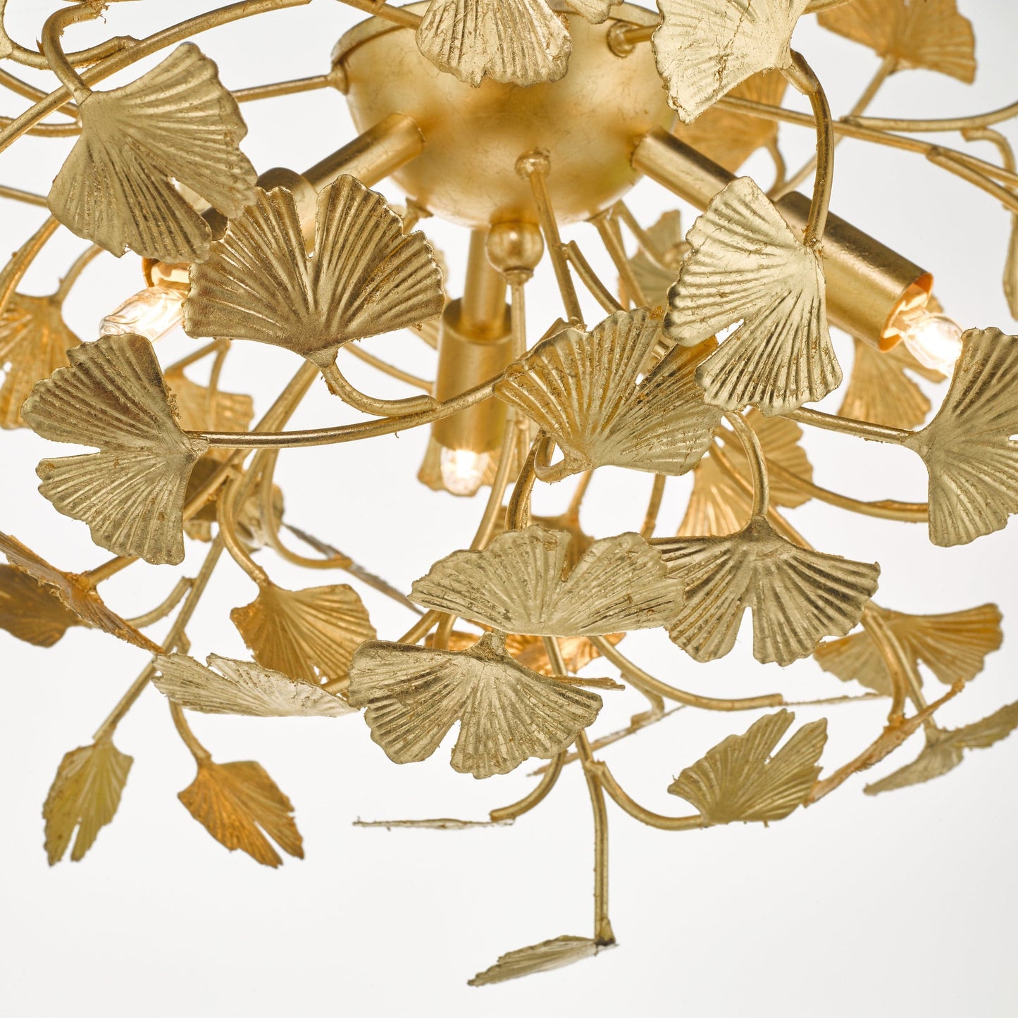 dar lighting Yadira 4 Light Semi Flush Gold Leaf YAD0435