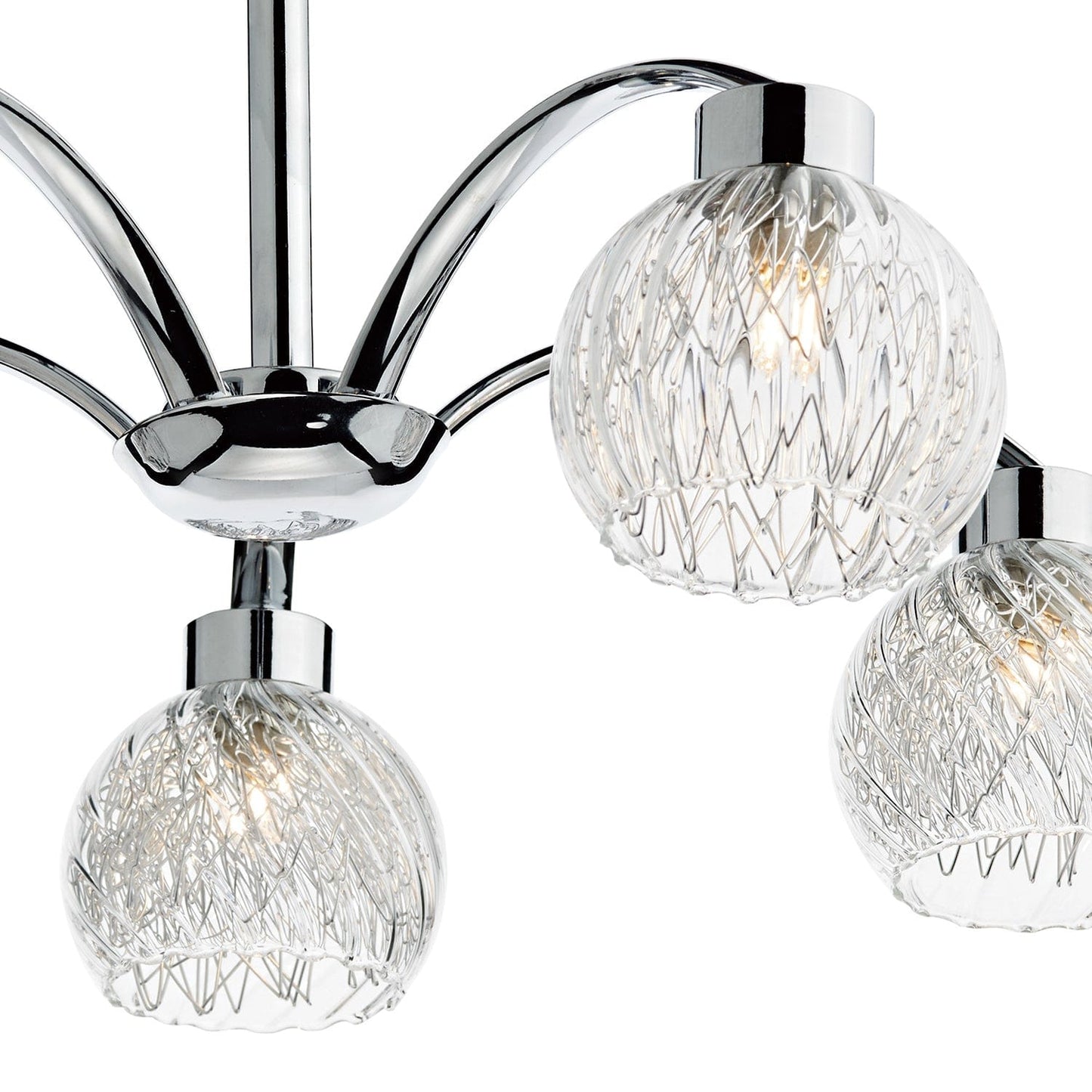 dar lighting Yasmin 5 Light Semi Flush Polished Chrome YAS0550