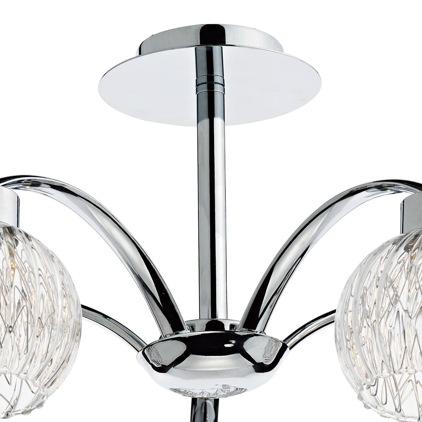 dar lighting Yasmin 5 Light Semi Flush Polished Chrome YAS0550