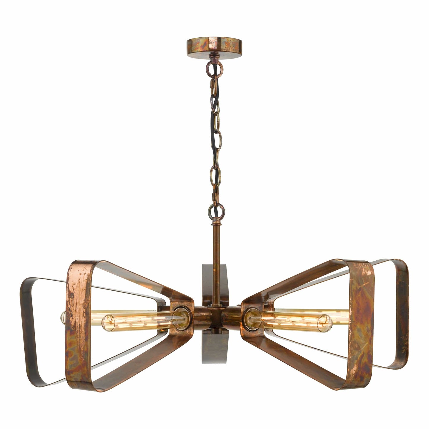 dar lighting Yavanna Industrial 5 Light Pendant Oiled Copper YAV0564