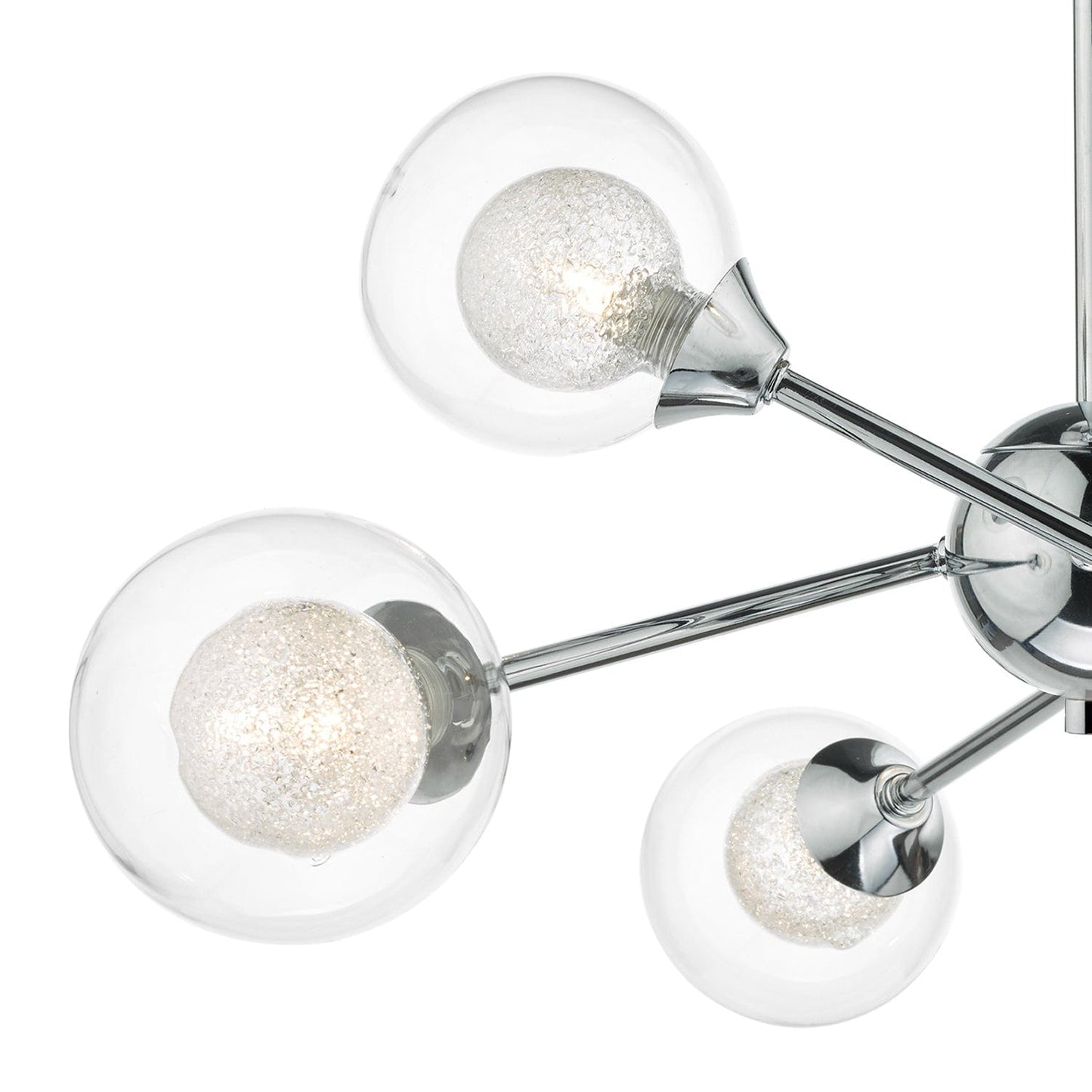 dar lighting Zeke 6 Light Semi Flush Polished Chrome ZEK0650