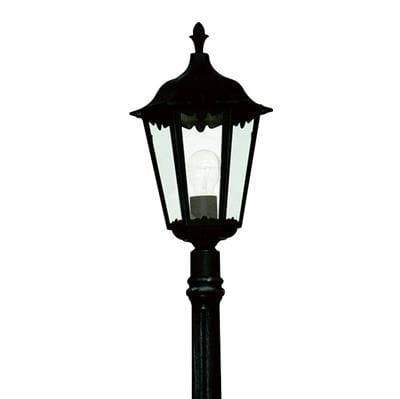 Searchlight Alex 183cm Outdoor Post - Silk Black Metal & Glass, IP44 82508BK