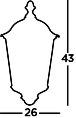 Searchlight Alex Outdoor Wall Light - Black Metal & Glass 82505BK