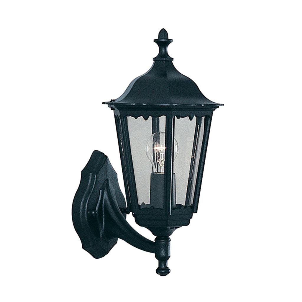 Searchlight Alex Outdoor Wall Light - Black Metal & Glass 82530BK