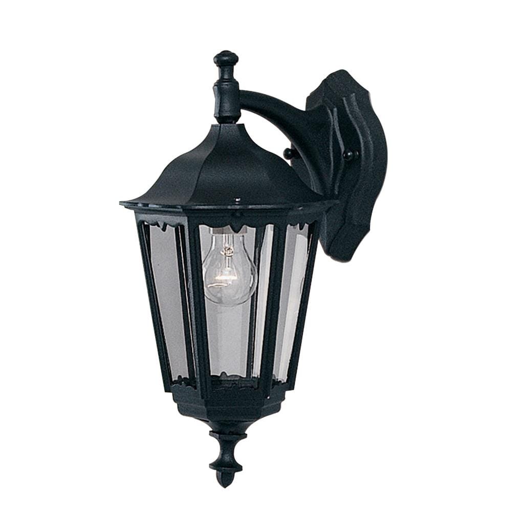 Searchlight Alex Outdoor Wall Light - Black Metal & Glass 82531BK