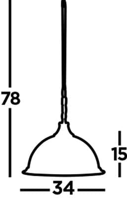 Searchlight American Diner Pendant - Antique Brass & Glass 9369