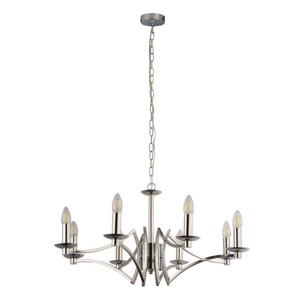 Searchlight Ascot 8Lt Pendant - Chrome Metal 41312-8CC