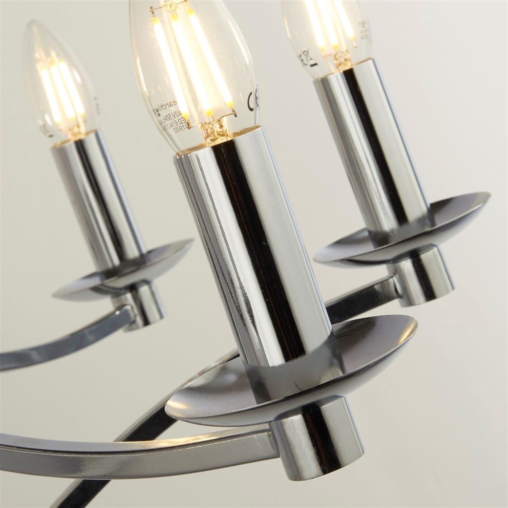 Searchlight Ascot 8Lt Pendant - Chrome Metal 41312-8CC