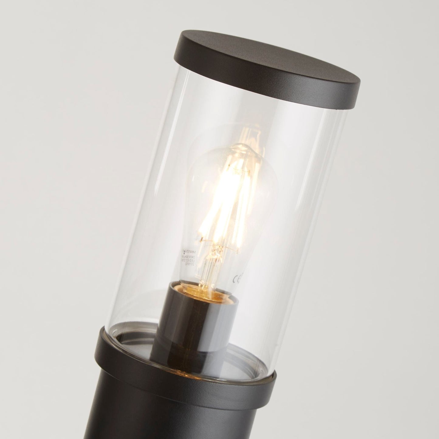Searchlight Bakerloo Outdoor Post - Black Metal & Polycarbonate 8631-450