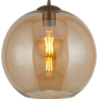 Searchlight Balls Pendant - Antique Brass Metal & Amber Glass 1632AM