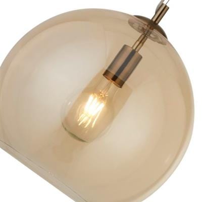 Searchlight Balls Pendant - Antique Brass Metal & Amber Glass 1635AM