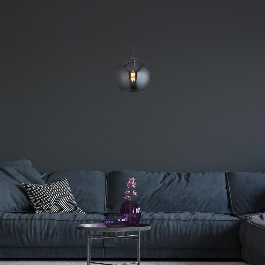 Searchlight Balls Pendant - Chrome Metal & Smoked Glass 1621SM