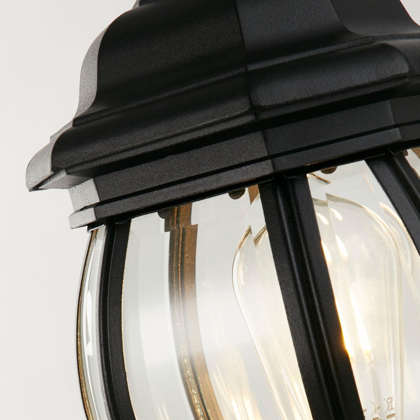 Searchlight Bel Aire Outdoor Post 500mm, Black with Clear Glass 7172