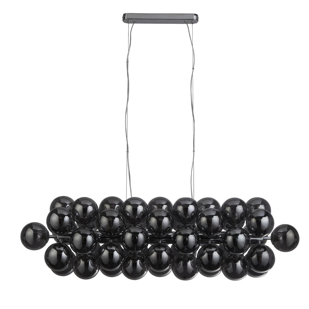 Searchlight Berry 25Lt Bar Pendant - Chrome Metal & Smoked Glass 52131-25SM