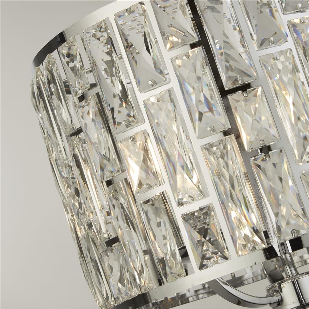 Searchlight Bijou 3Lt Pendant - Chrome Metal & Crystal Glass 6583-3CC
