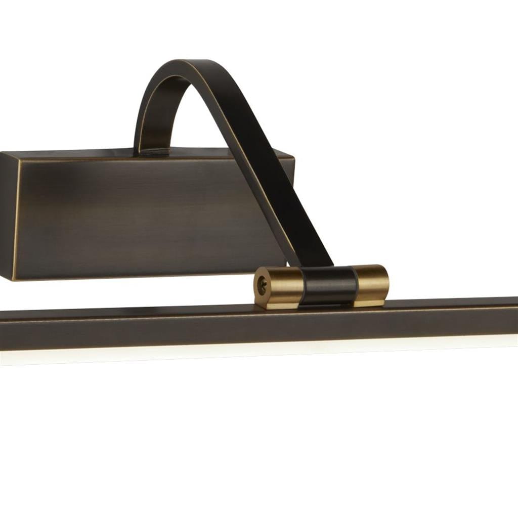 Searchlight Bilbao Picture Light - Black & Brushed Gold Metal 5551-51BG