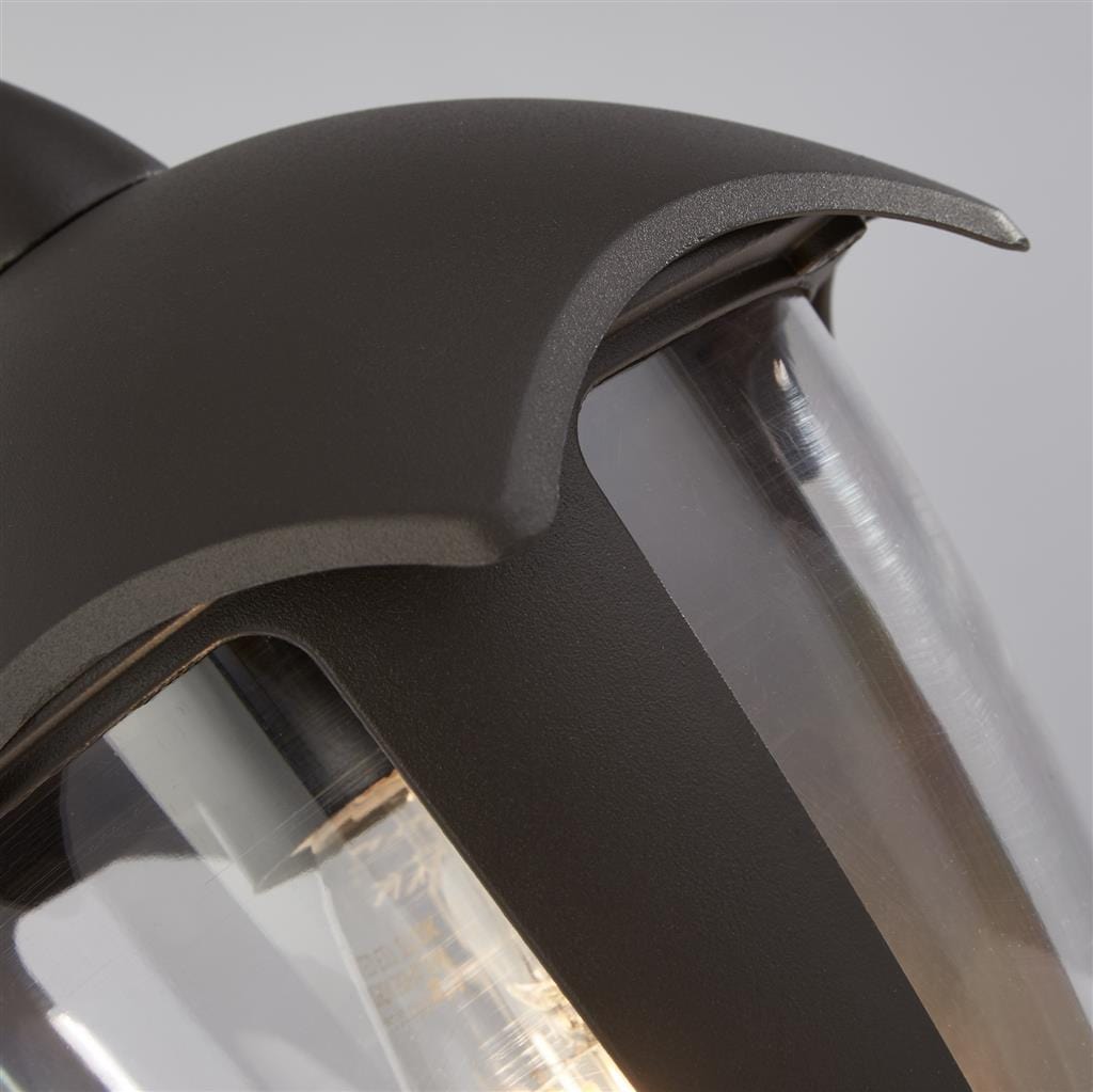 Searchlight Bluebell Outdoor Wall Light - Grey Metal & Clear Polycarb 57891GY